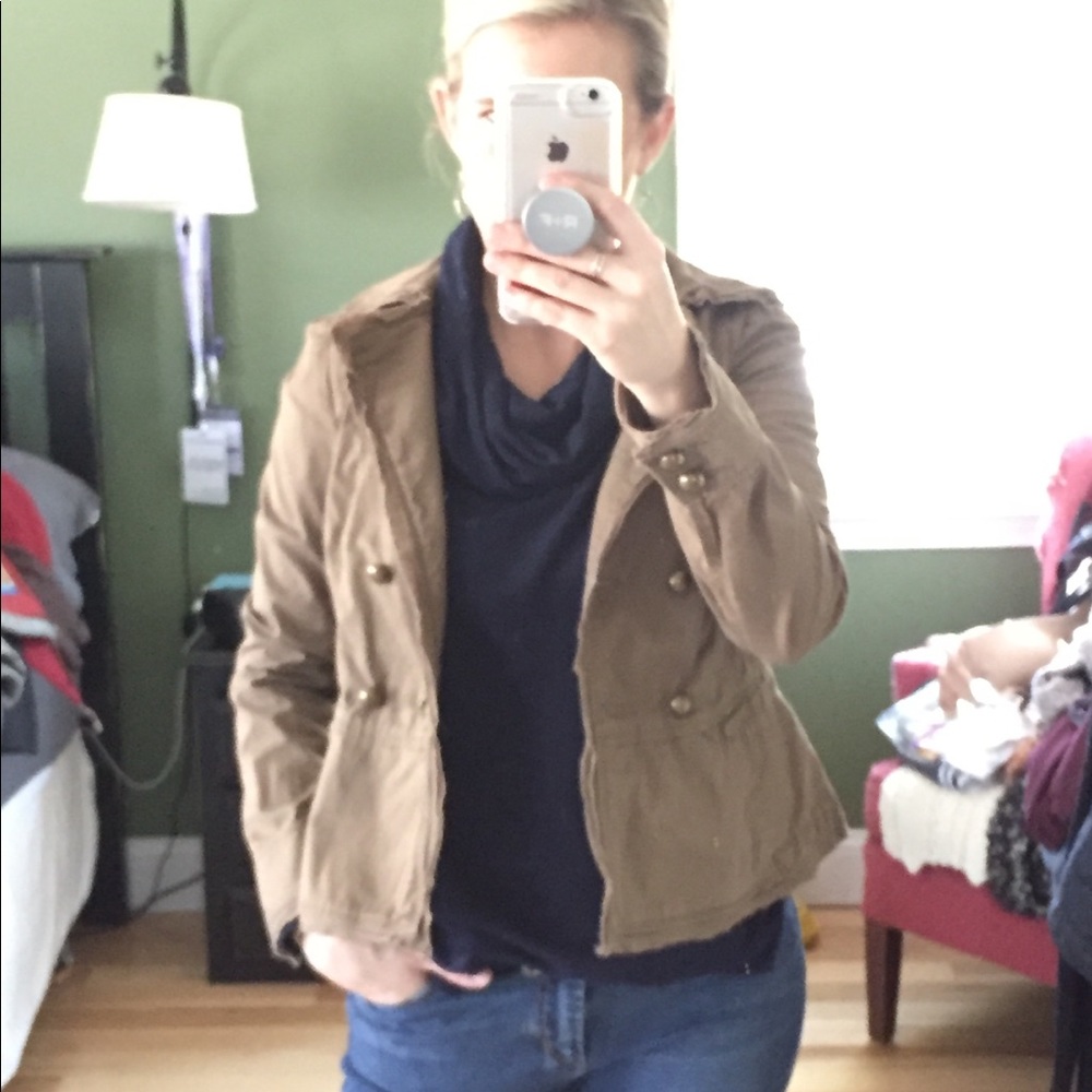 LOFT olive green lightweight jacket